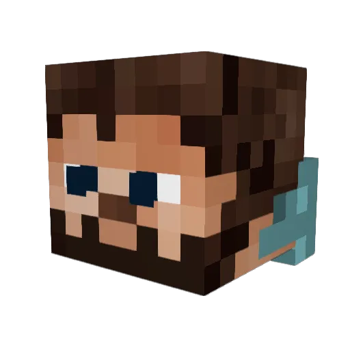 TER2403 Minecraft avatar head, 3D render