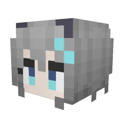 TERAvoidx1 Minecraft avatar head, 3D render