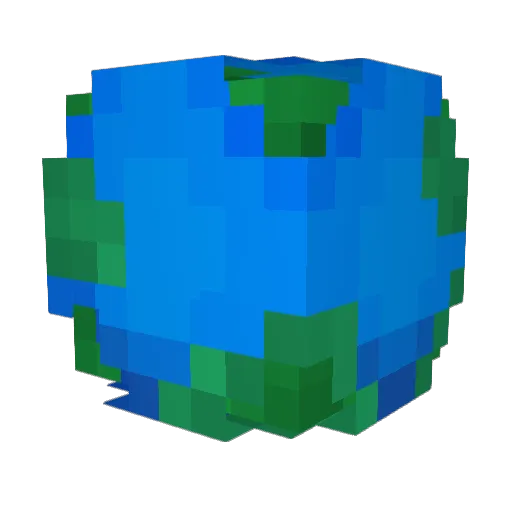 TERRAMUNDO Minecraft avatar head, 3D render