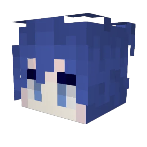 TERU1017 Minecraft avatar head, 3D render