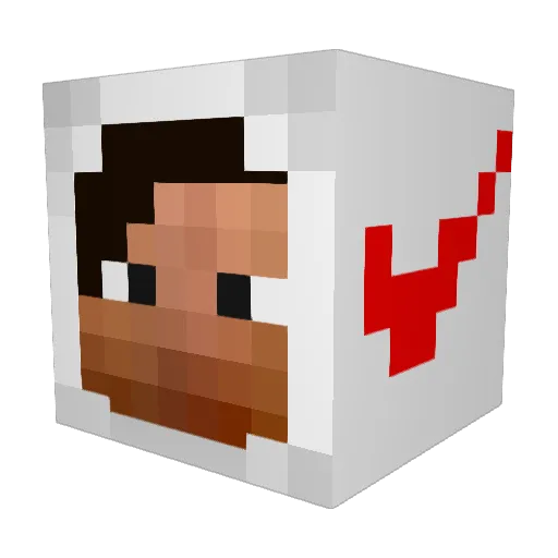 TERYAKO Minecraft avatar head, 3D render