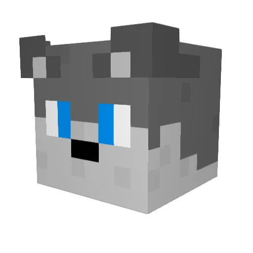 TERYXYT Minecraft avatar head, 3D render