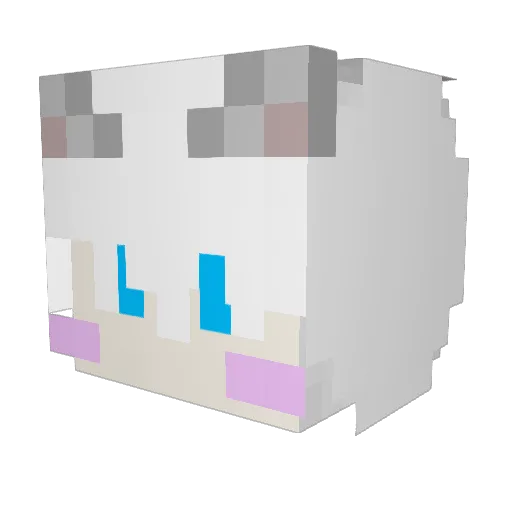 TES_1 Minecraft avatar head, 3D render