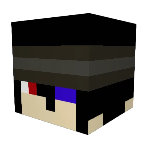 TET00 Minecraft avatar head, 3D render