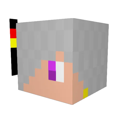 TETO0636 Minecraft avatar head, 3D render