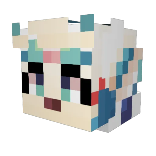 TETRIS_vk Minecraft avatar head, 3D render