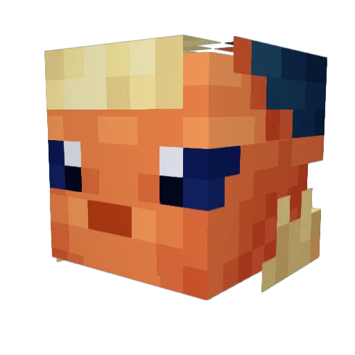 TEXBRAINCELLS Minecraft avatar head, 3D render