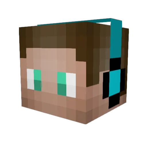 TEYVOR Minecraft avatar head, 3D render