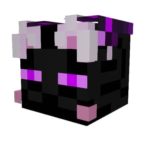 TE_01 Minecraft avatar head, 3D render