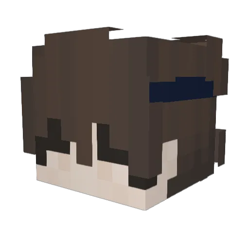 TE_RET Minecraft avatar head, 3D render