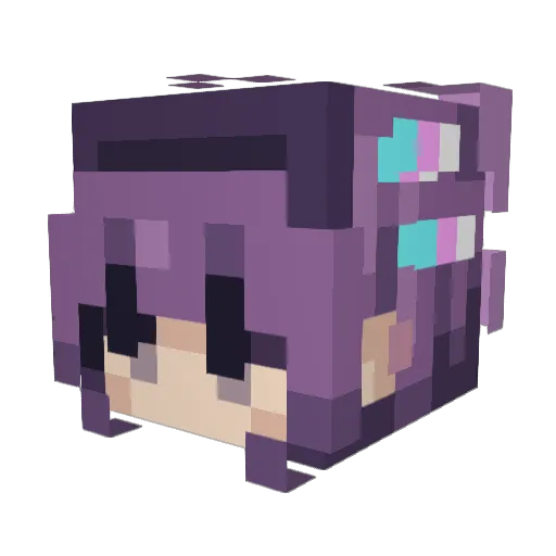 TEotU Minecraft avatar head, 3D render