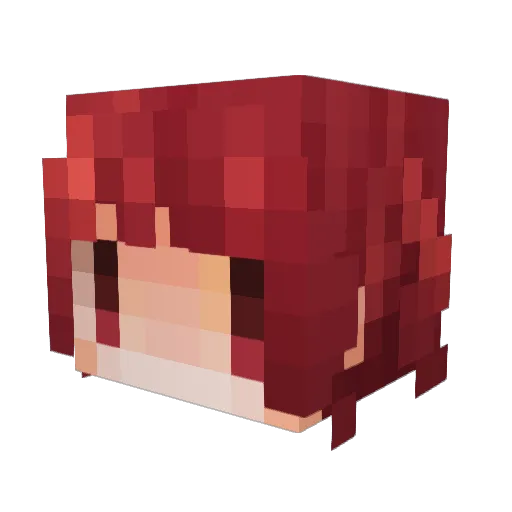 TEtoKu Minecraft avatar head, 3D render