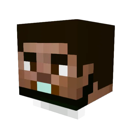 TF13 Minecraft avatar head, 3D render