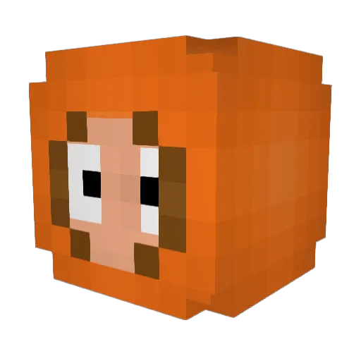 TFSKenny Minecraft avatar head, 3D render