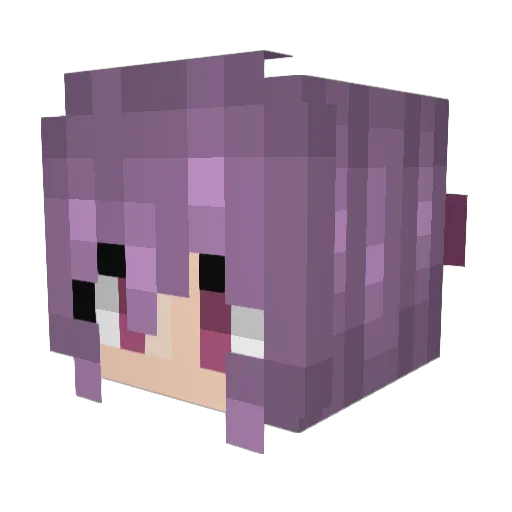 TFSierraK Minecraft avatar head, 3D render