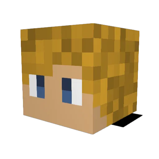 TF_Clix Minecraft avatar head, 3D render