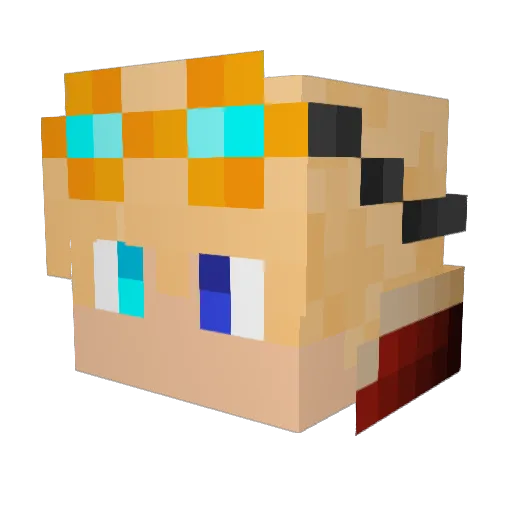 TF_Jaroo Minecraft avatar head, 3D render