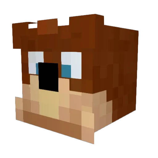TFnix Minecraft avatar head, 3D render