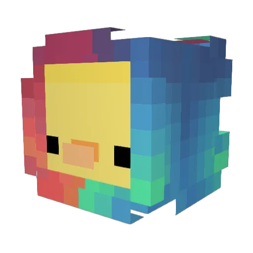 TFragr Minecraft avatar head, 3D render