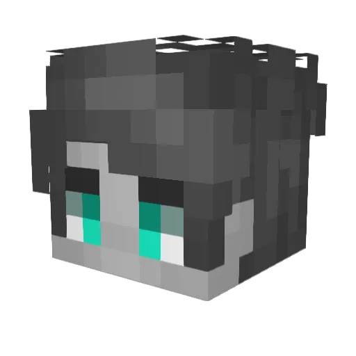 TFrame55 Minecraft avatar head, 3D render