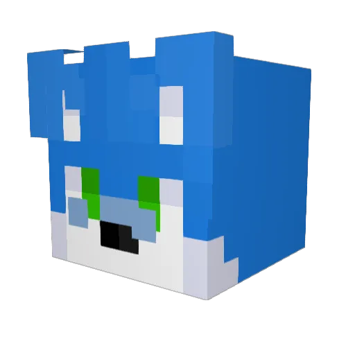 TFxSlimee Minecraft avatar head, 3D render