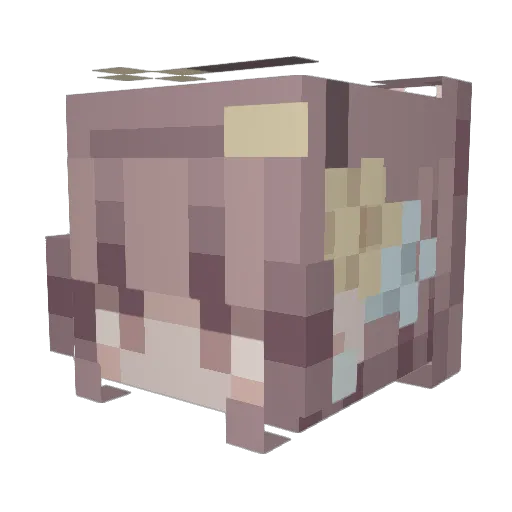 TGChen Minecraft avatar head, 3D render