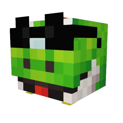 TGCtouque Minecraft avatar head, 3D render