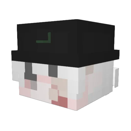 TGEEB Minecraft avatar head, 3D render