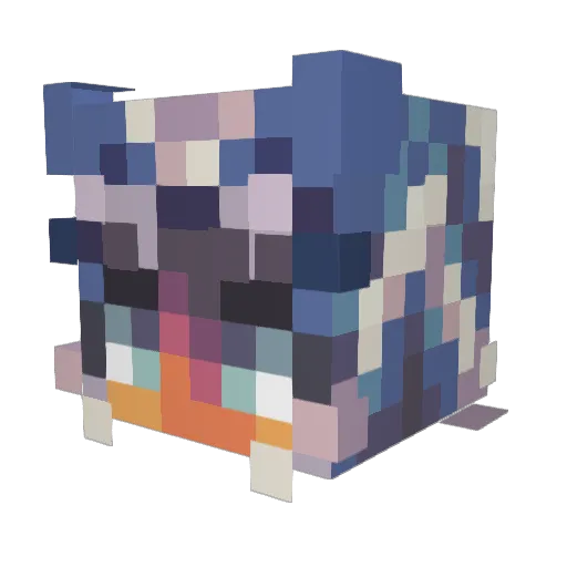 TGEmily Minecraft avatar head, 3D render