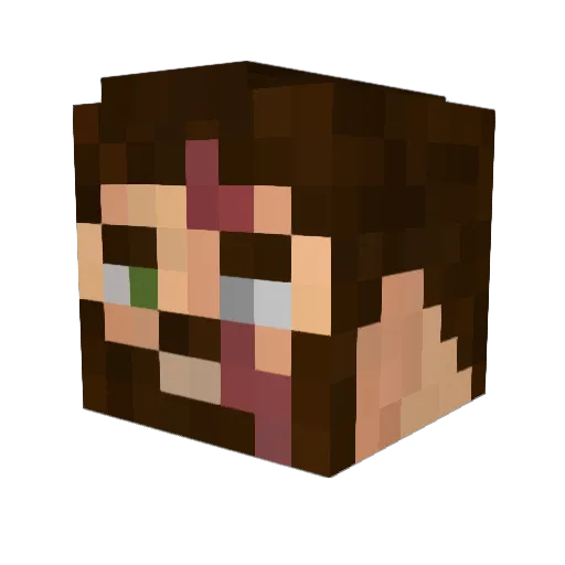 TGG_Dartlast Minecraft avatar head, 3D render