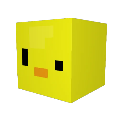TGHR234 Minecraft avatar head, 3D render