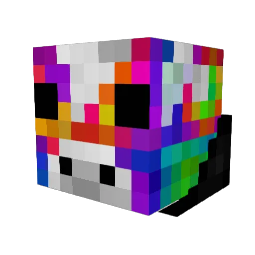 TGIBlind Minecraft avatar head, 3D render