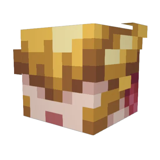 TGM_Arcadia Minecraft avatar head, 3D render