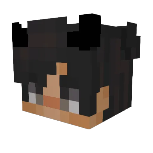 TGMi Minecraft avatar head, 3D render
