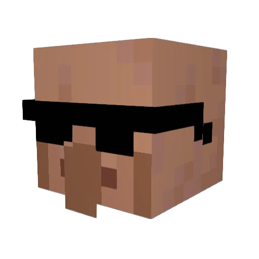 TGS25 Minecraft avatar head, 3D render