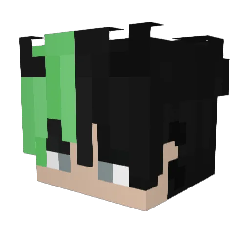 TGT_Xurtix Minecraft avatar head, 3D render