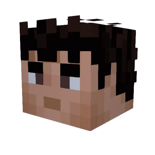 TGTack Minecraft avatar head, 3D render