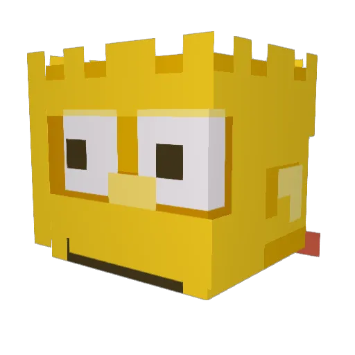TGTestyy Minecraft avatar head, 3D render