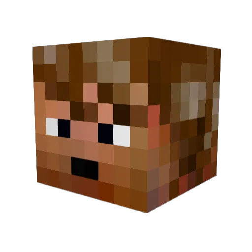 TGWBT Minecraft avatar head, 3D render