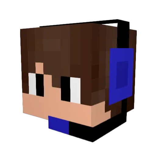 TGW_TSW Minecraft avatar head, 3D render