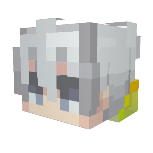 TGX888 Minecraft avatar head, 3D render