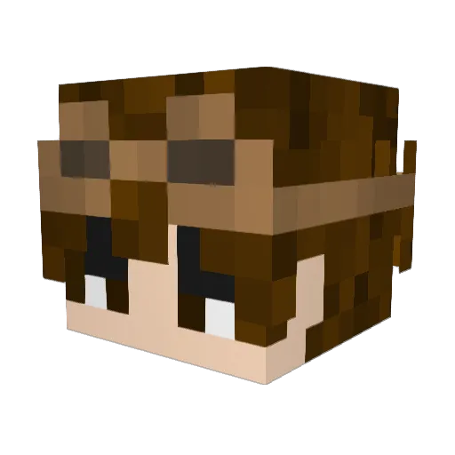 TG_12 Minecraft avatar head, 3D render