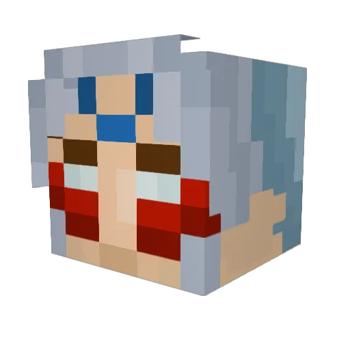 TG_GEEK Minecraft avatar head, 3D render