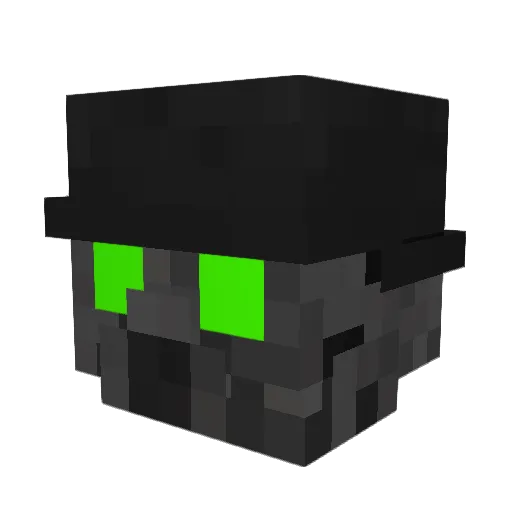 TGcreeper Minecraft avatar head, 3D render