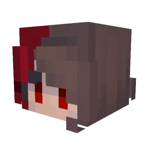 TGirlElla Minecraft avatar head, 3D render