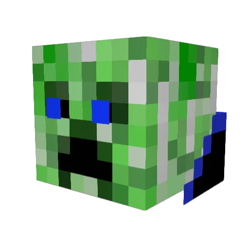 TH1AG0_CR33PER Minecraft avatar head, 3D render