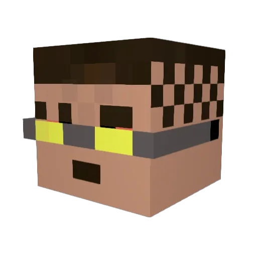 TH1G4S1 Minecraft avatar head, 3D render