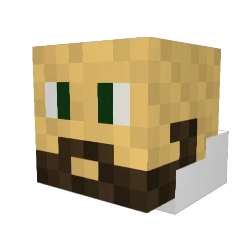 TH3M4G1CTURTL3 Minecraft avatar head, 3D render