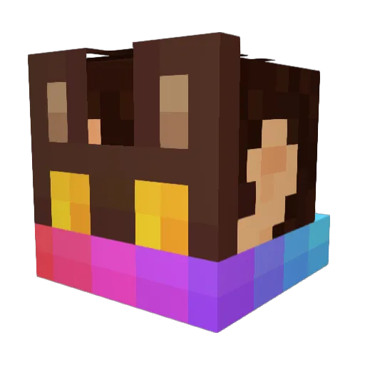 TH3W4RD3N Minecraft avatar head, 3D render