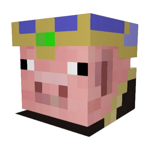 TH3_HER00 Minecraft avatar head, 3D render